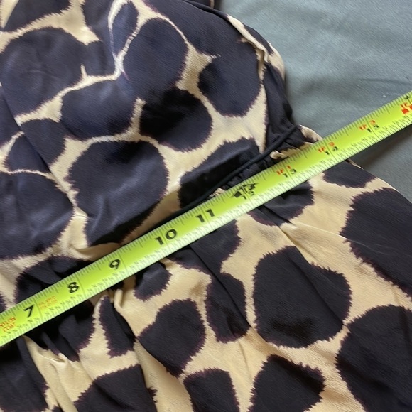 Marty M giraffe print 100% silk sleeveless Aline midi dress size L - Picture 10 of 10